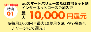 最大 10,000 円還元